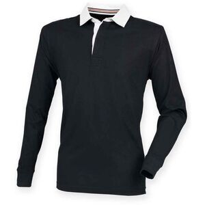 Front Row Mens  Rugby Shirt / Black